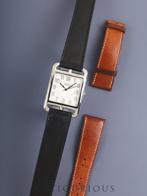 エルメス ケープコッド CC1.810 クォーツ Cal.164111 SS 革 純正バックル(SS)シルバーアラビア文字盤 オーバーホール済み