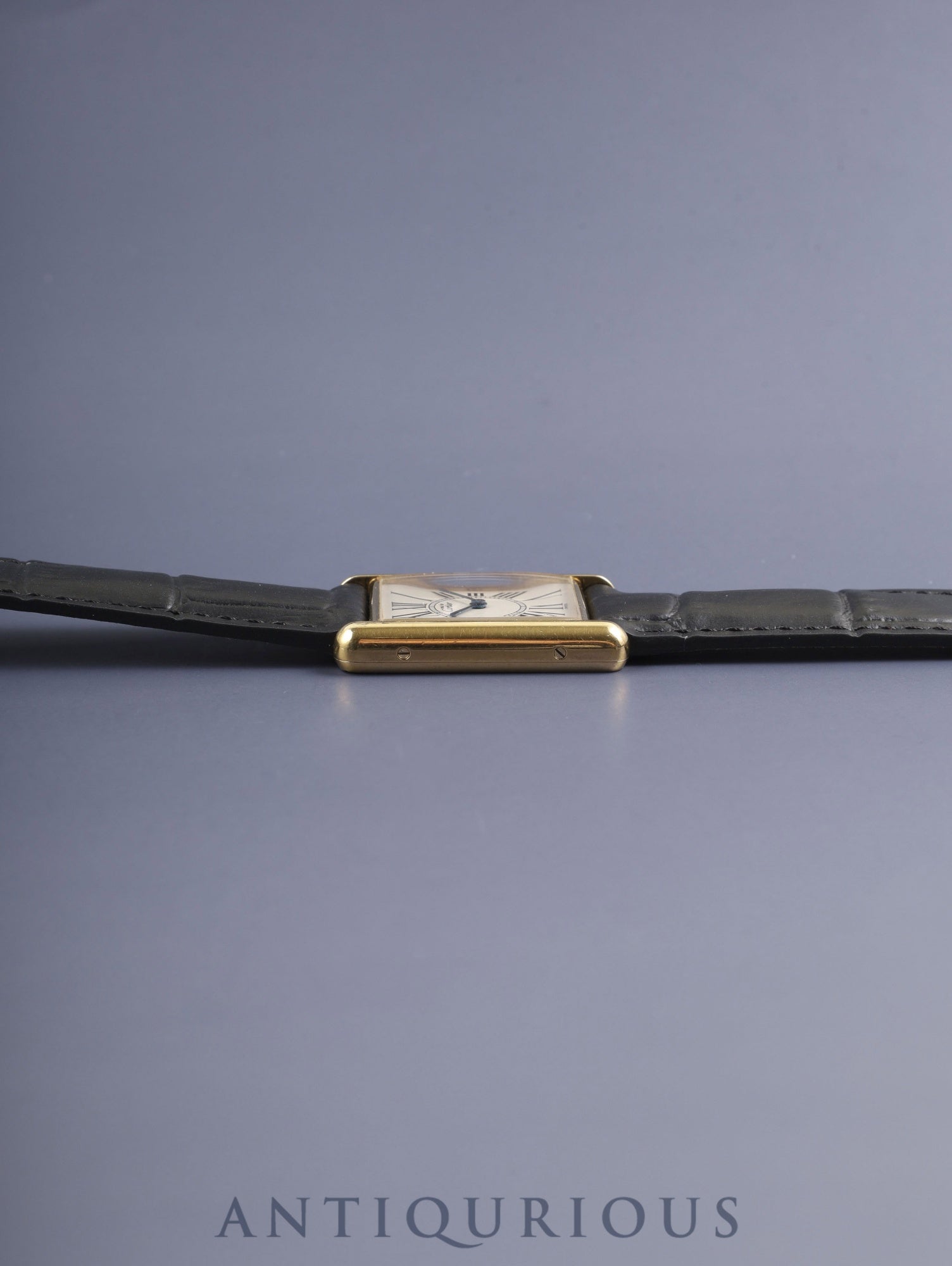 カルティエ マストタンク LM 590005 クォーツ Cal.90 SV925 革 純正Dバックル(GP)オパラン文字盤(SWISS表記)オーバーホール済み