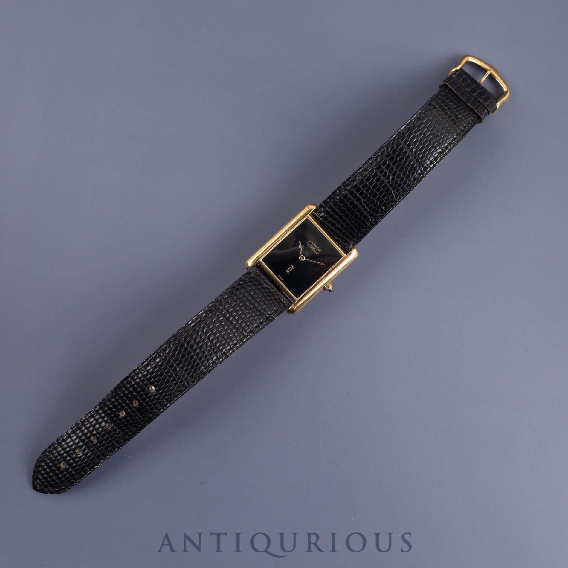Cartier Must Tank LM 6 81006 Quartz Cal.81 SV925 Genuine leather strap Genuine buckle (GP) Black onyx dial Box Warranty card (no date written) Overhauled