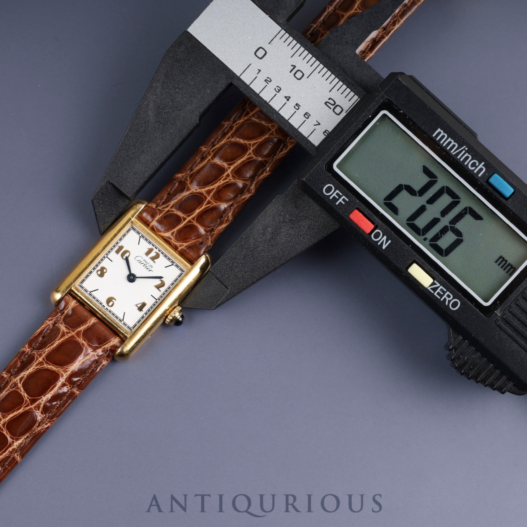 カルティエ マストタンク SM 5057001 Cal.90 SV925 革 純正Dバックル(GP)飛びアラビアCC文字盤 保証書(1995年)オーバーホール済み