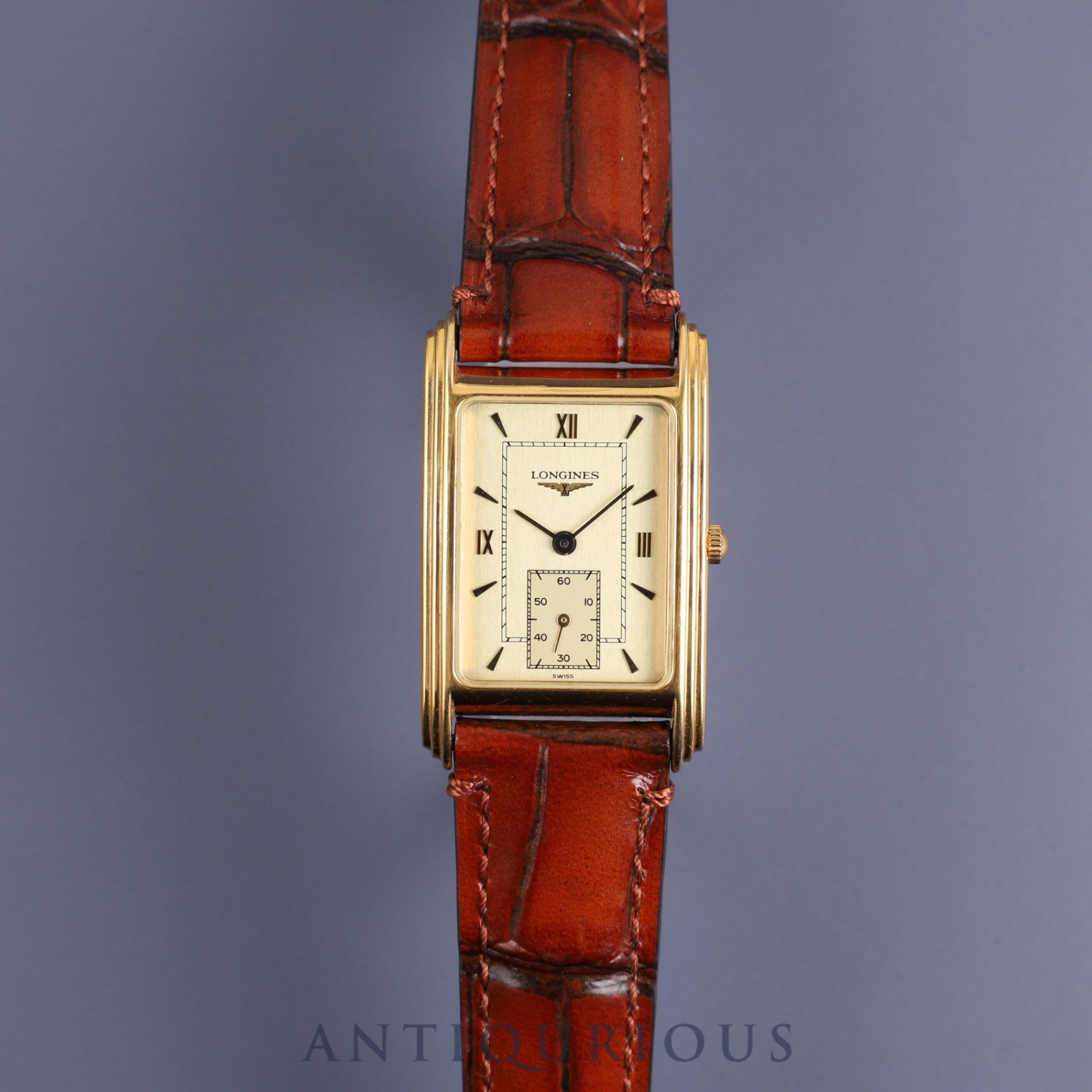 ロンジン グランドクラシック L4.689.2 クォーツ Cal.L176.2 SS / GP 革 純正尾錠(GP)シャンパンローマン文字盤 オーバーホール済み