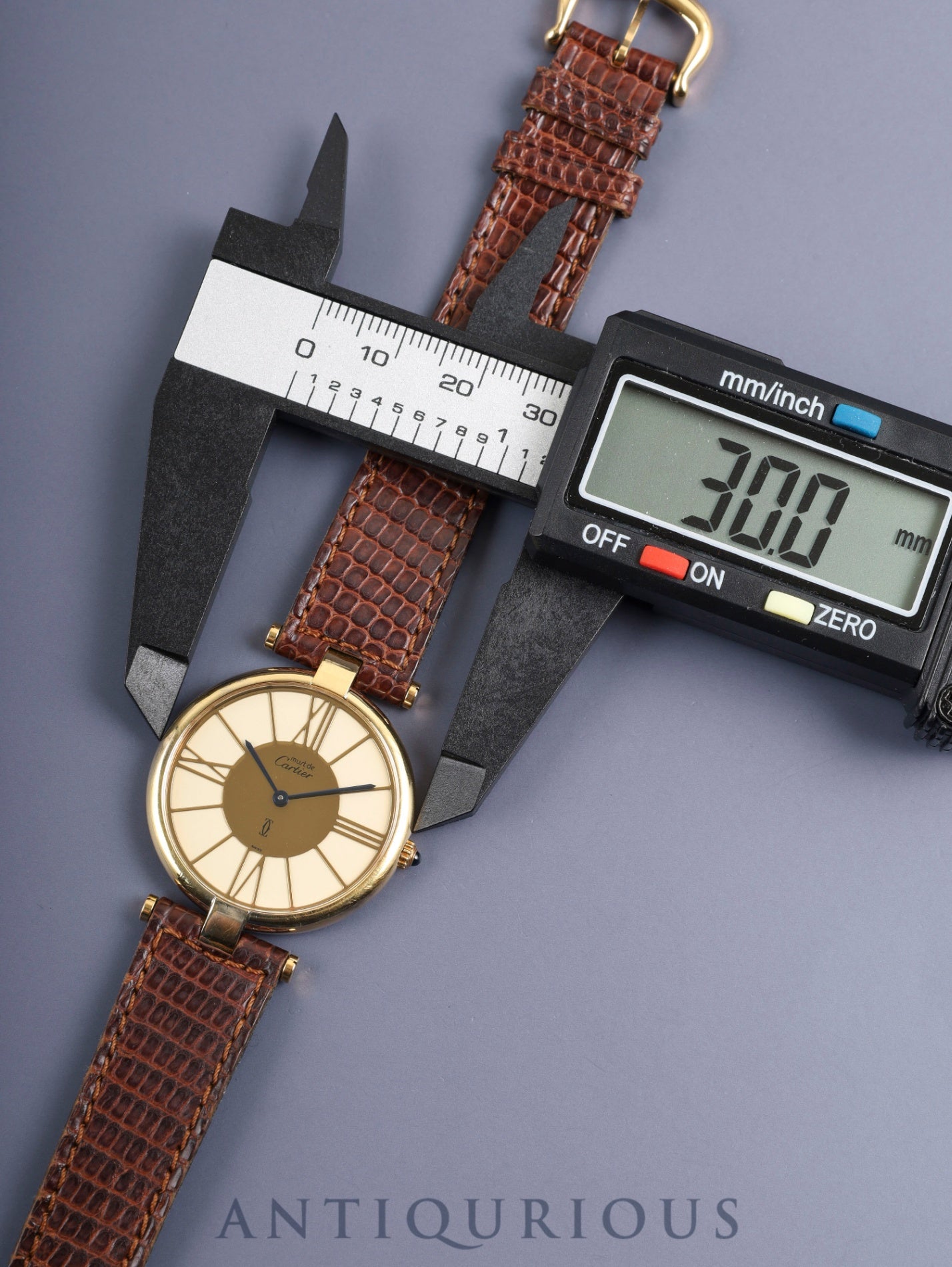 カルティエ マスト ヴァンドーム VLC LM W1001054 / 17 クォーツ SV925 革 純正尾錠(GP) クロワゾネ文字盤 カルティエブティックにてコンプリートサービス済み