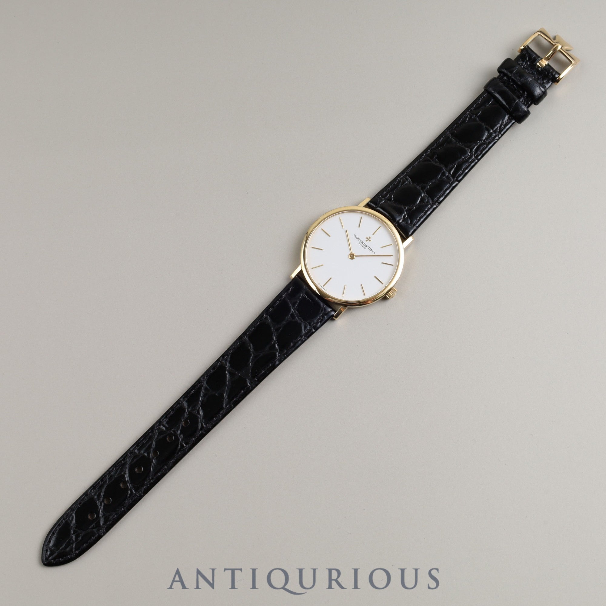 ヴァシュロン・コンスタンタン エッセンシャル 31039 手巻き Cal.1132 750YG 革 純正尾錠(750YG)ホワイト文字盤