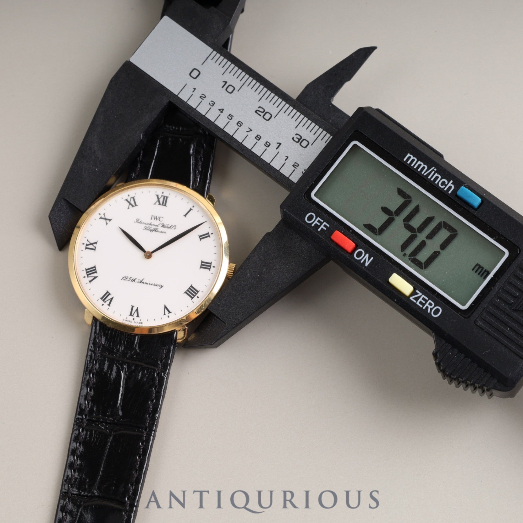 IWC Portofino 2411 125th Anniversary Model Manual Winding Cal.1852 750 Leather Genuine Buckle (750) White Dial 34.0mm Overhauled IWC