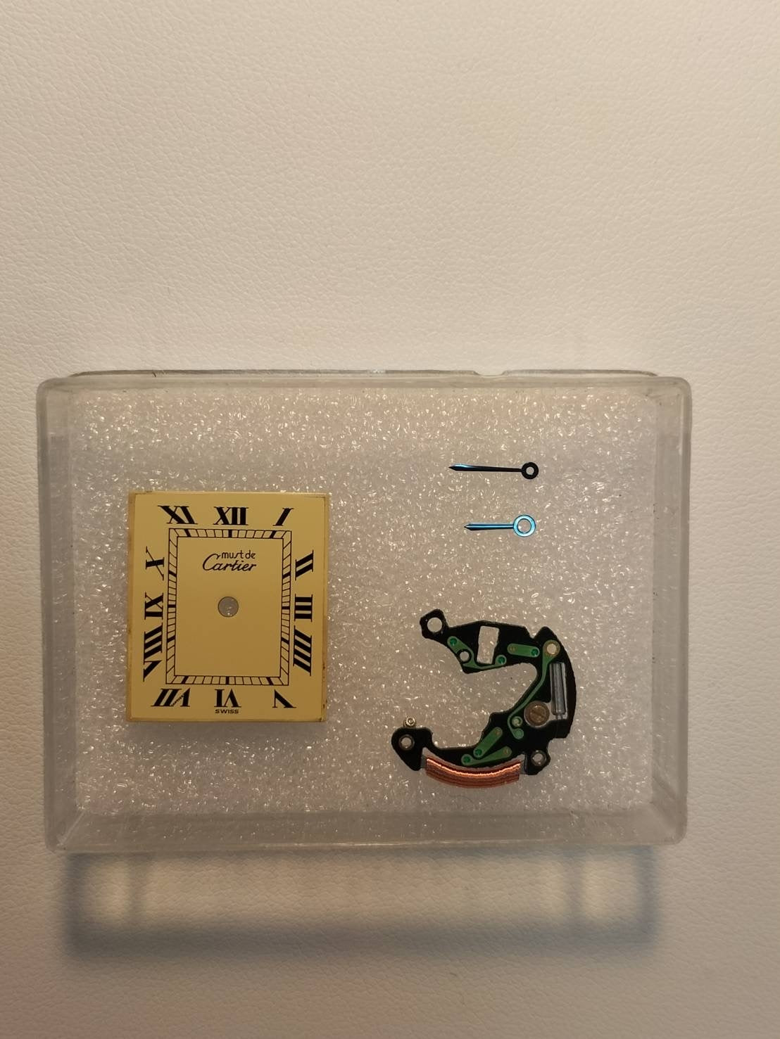 Cartier Must Tank LM 1615 Quartz Cal.90 SV925 Leather Genuine D Buckle (GP) Ivory Roman Dial Overhauled