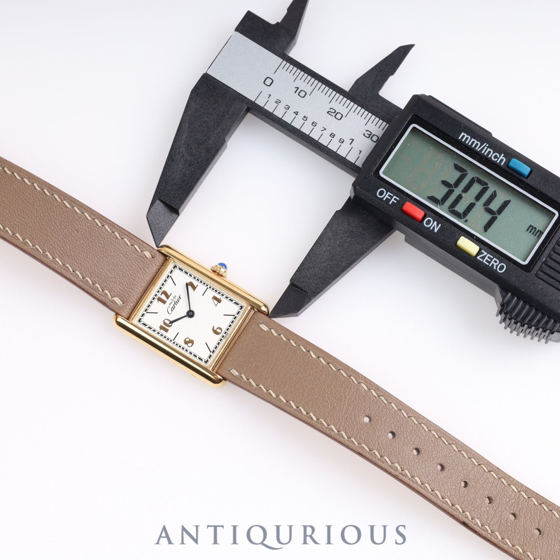 Cartier Must Tank LM QZ 590005 Arabic dial SV925 Leather Inner box
