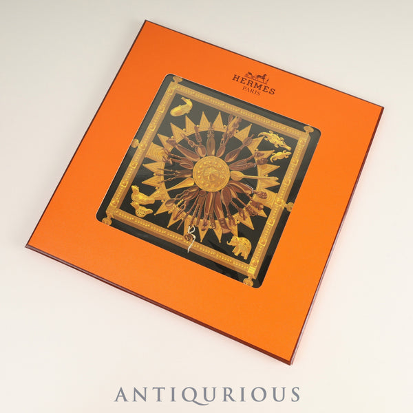 エルメス スカーフ カレ90 CUILLERS D‘AFRIQUE アフリカのスプーン ケース SILK100%