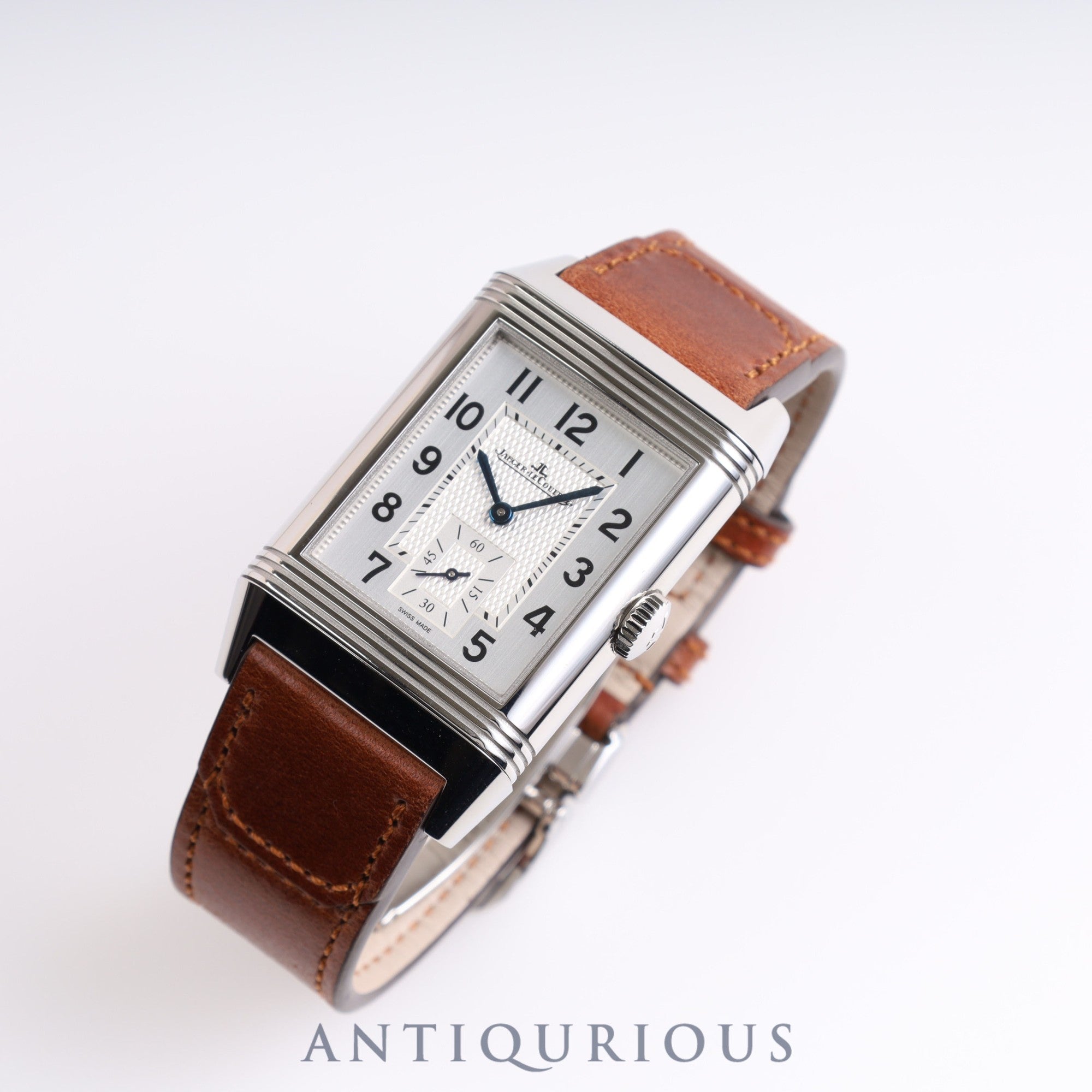 Jaeger-LeCoultre Reverso Classic Large Duo Small Second 215.8.D4 (Q3848422) Manual winding SS Genuine leather strap Genuine buckle (SS) Silver / Black dial Box Warranty (2023)