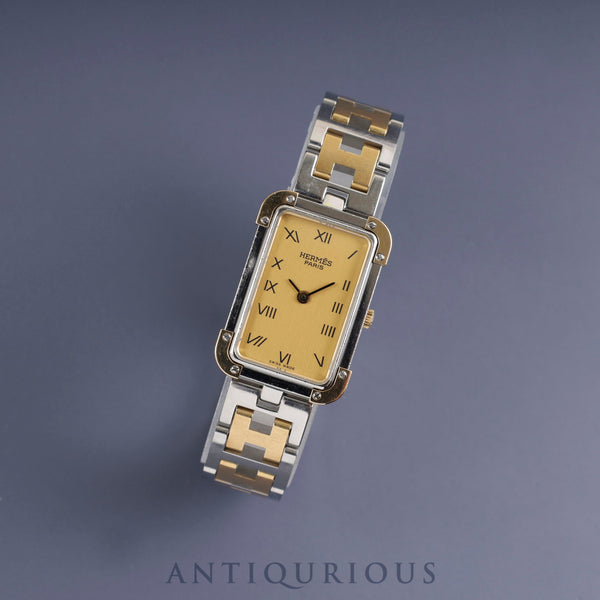 Hermes Cloajour CR1.220 Quartz Cal.976.001 SS/GP SS/GP Gold Dial Overhauled