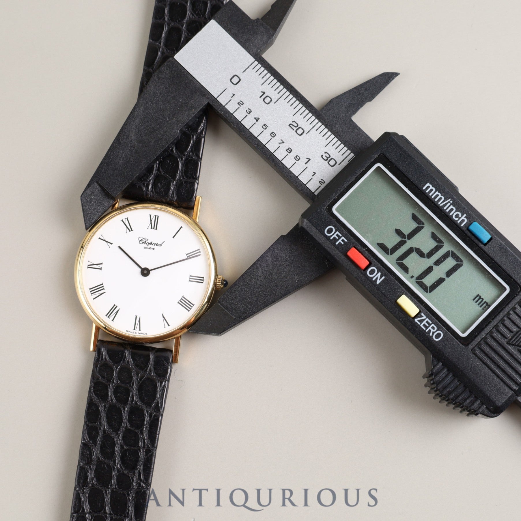 Chopard Classic 1091 Quartz Cal.955 432 YG Genuine leather strap Genuine buckle (GP) White dial Box Overhauled
