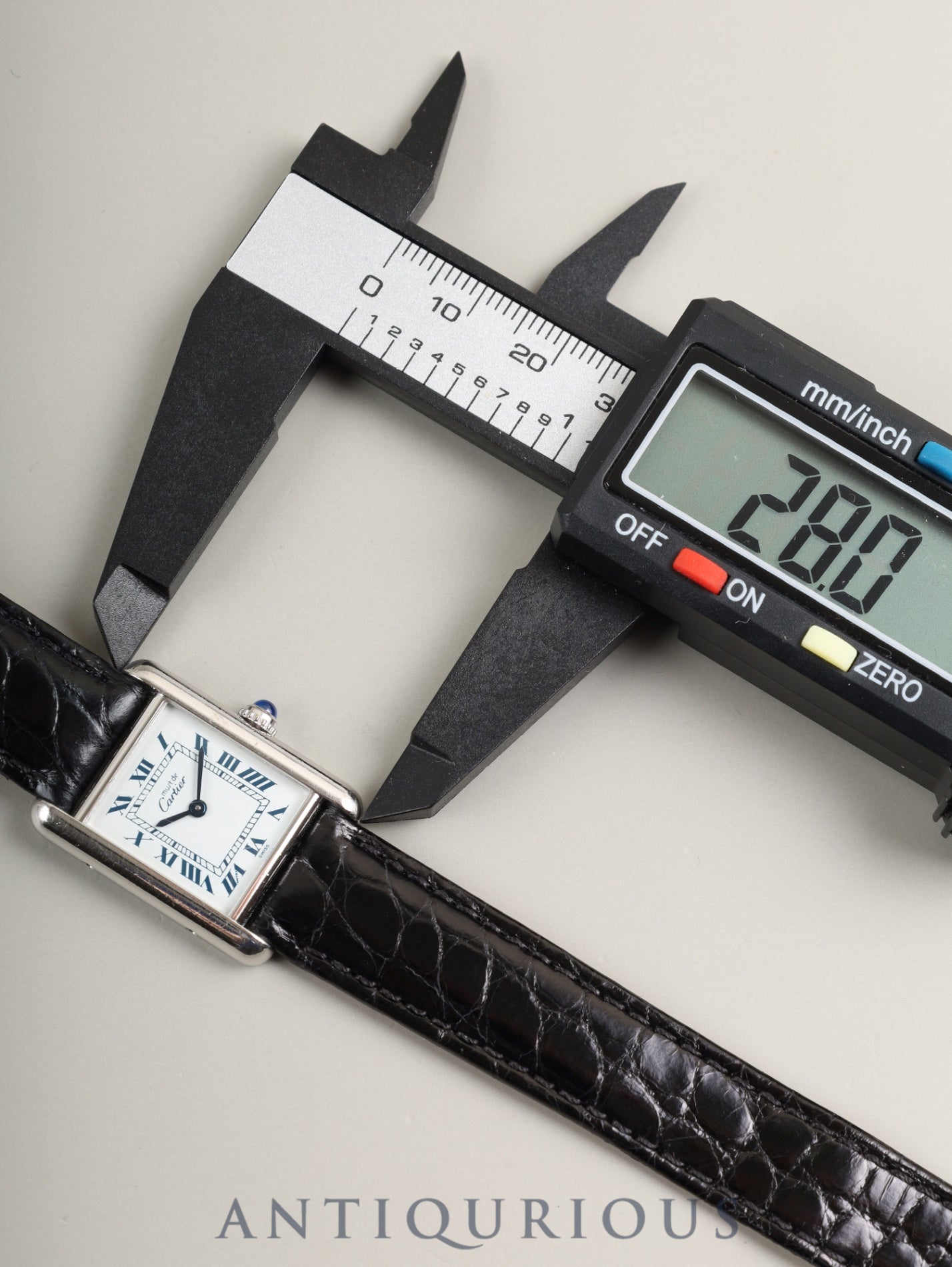 カルティエ マストタンク SM 6057002 クォーツ Cal.- SV925 革 純正Dバックル(SS)ホワイトローマン文字盤 (SWISS表記)カルティエブティックにてコンプリートサービス済み