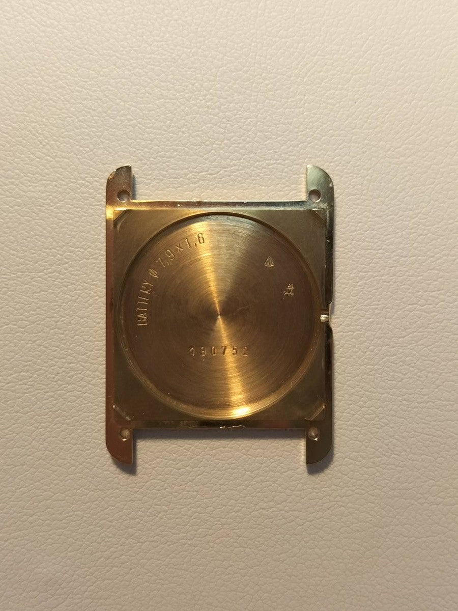 Cartier Must Tank LM W1002754 / 1615 Quartz Cal.90 SV925 Leather Genuine D-buckle (GP) Ivory Roman dial 1996-1998 Overhauled