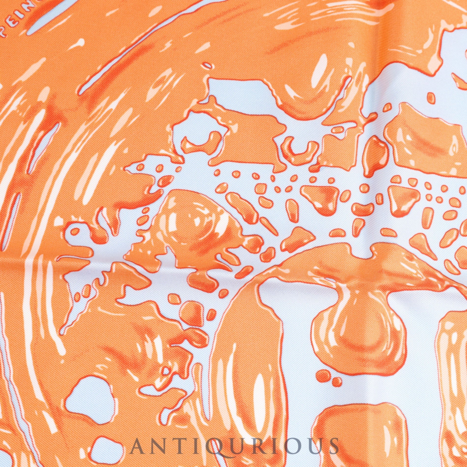 エルメス スカーフ カレ45 PEINTURE FRAICHE ペンキ塗りたて SILK100% 箱