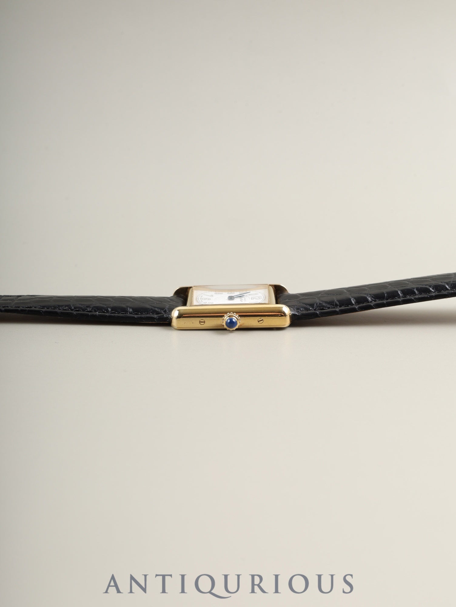 カルティエ マストタンク MM W1013854 / 2415 クォーツ Cal.057 SV925 革 純正Dバックル(GP) テレフォンアラビア文字盤 1990年頃~2004年頃 オーバーホール済み