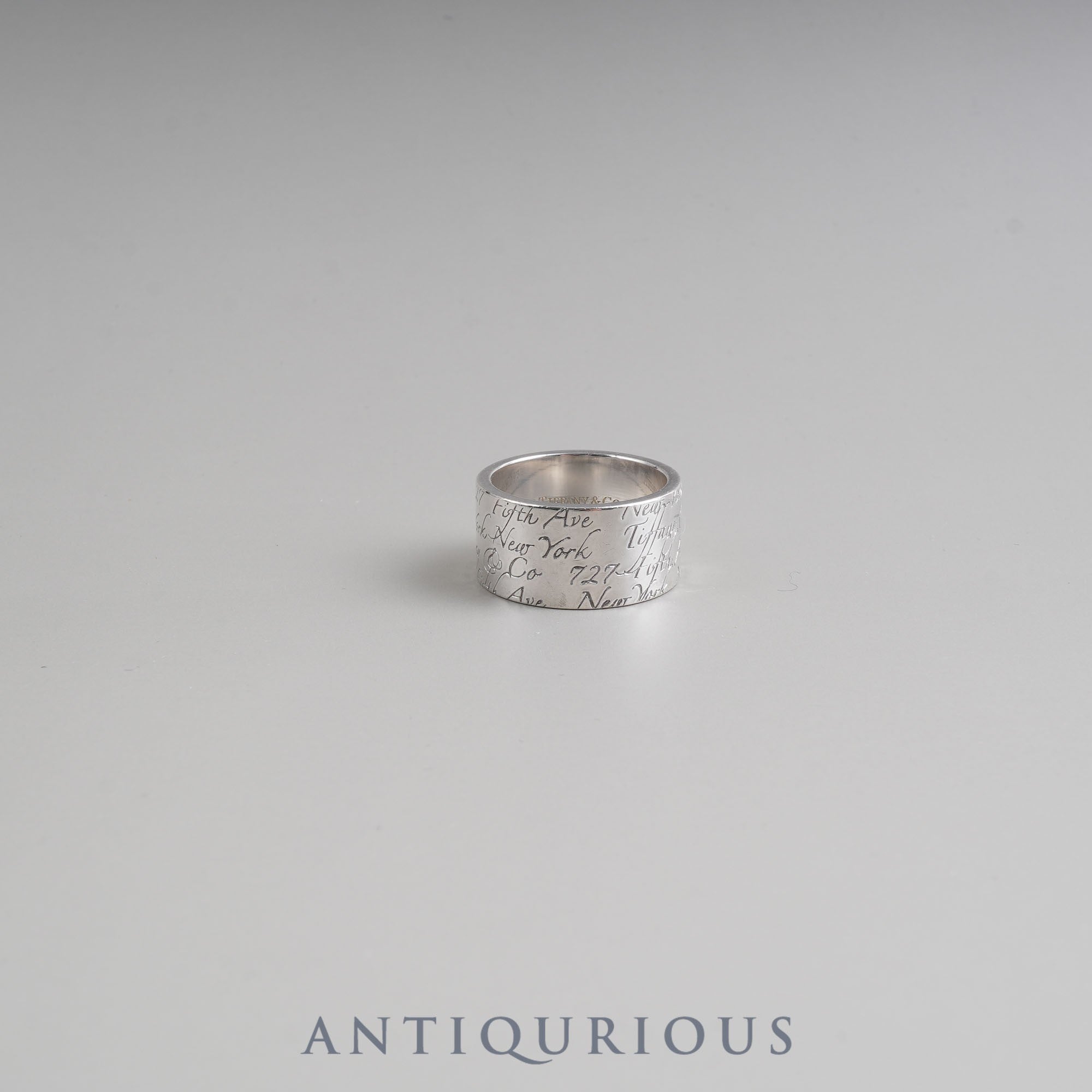 Tiffany Ring Notes Wide New York SV925 Box Dust Bag