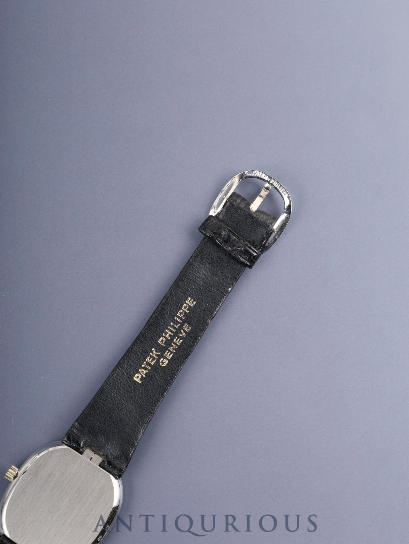 Patek Philippe Golden Ellipse 3989 Manual winding Cal.215 750WG Original leather strap Original pin buckle (750WG) White Roman dial Box Overhauled