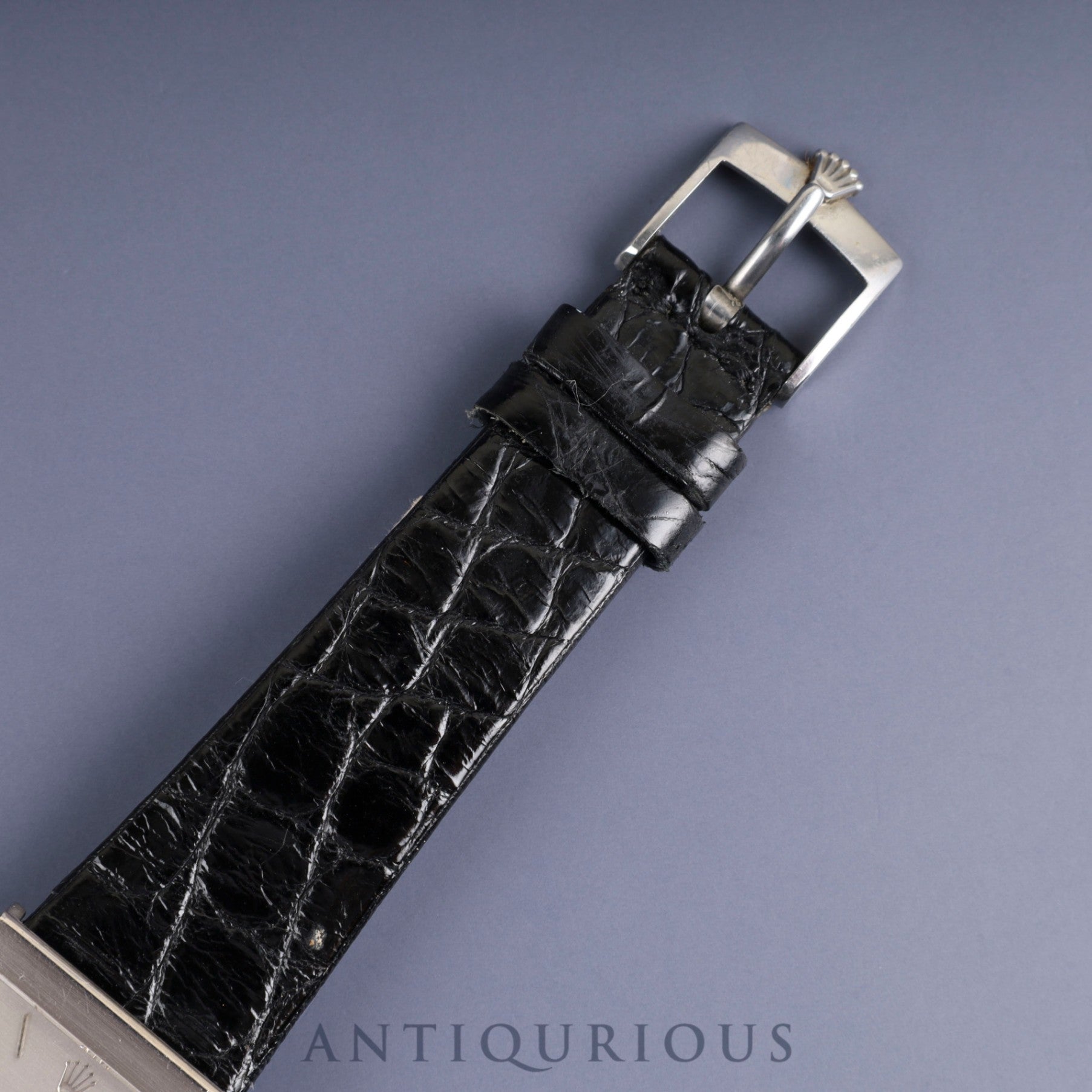 Rolex Cellini 4014 Manual winding Cal.1600 750 Leather Genuine buckle (GP) Silver dial No. 39 (1973) Overhauled