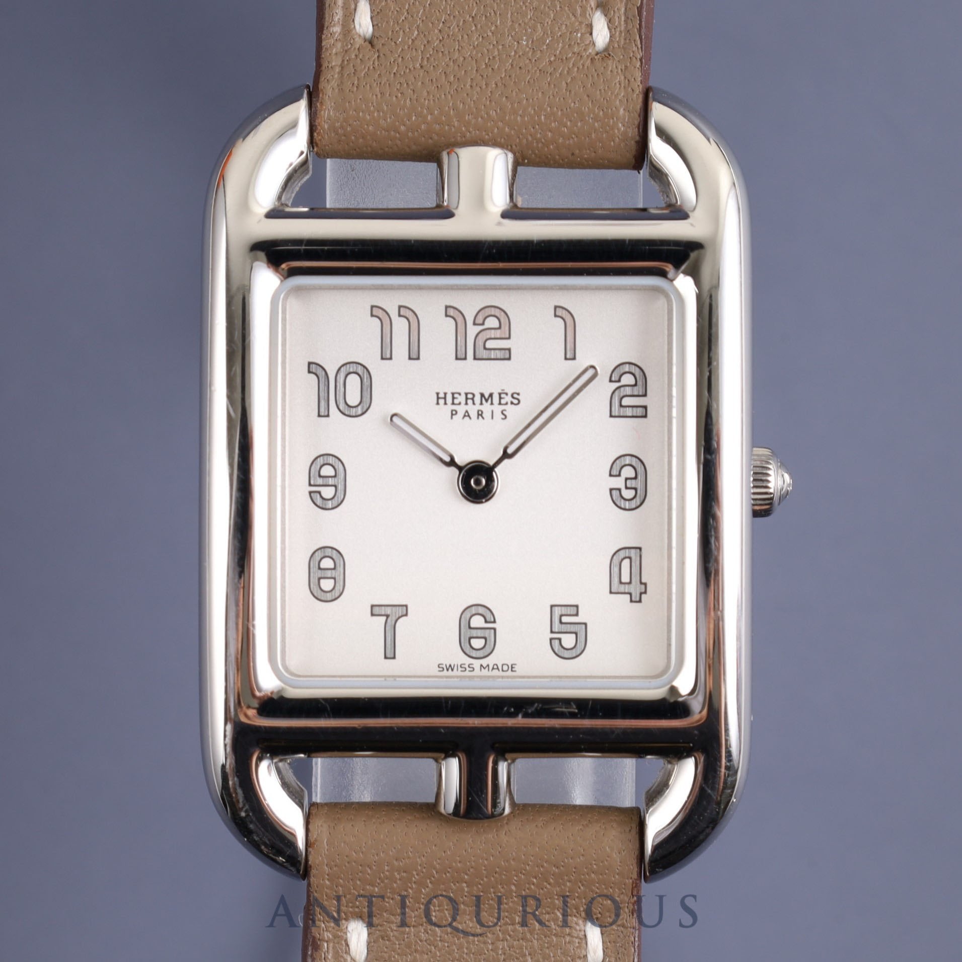 Hermes Cape Cod CC1.210.220 Quartz Cal.976.001 SS Genuine leather strap Genuine buckle (SS) Silver dial Box Booklet Warranty (2024) Overhauled