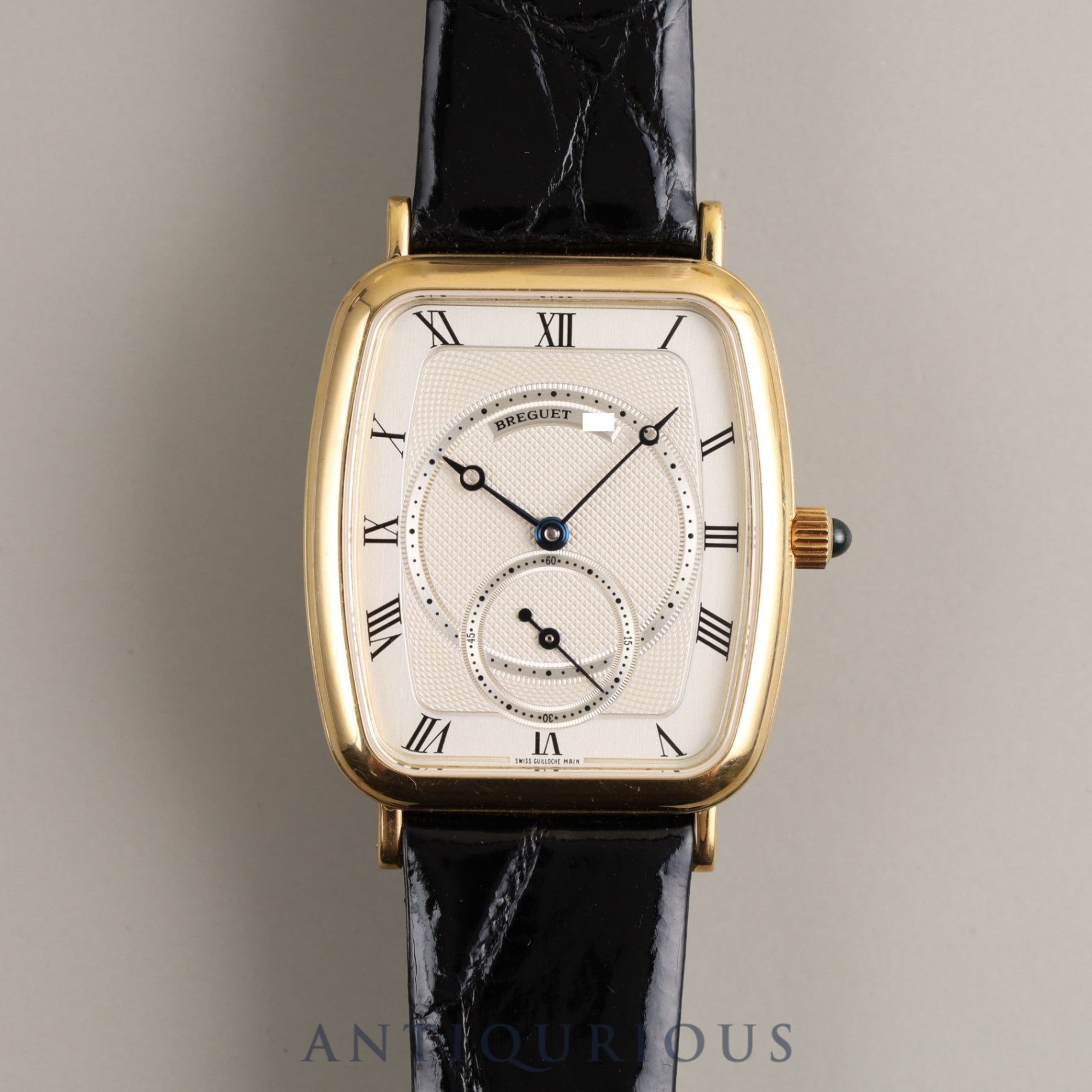 Breguet Classic Tonneau 3490 Manual winding Cal.818/4 YG Leather Genuine buckle (750) Ivory dial Overhauled