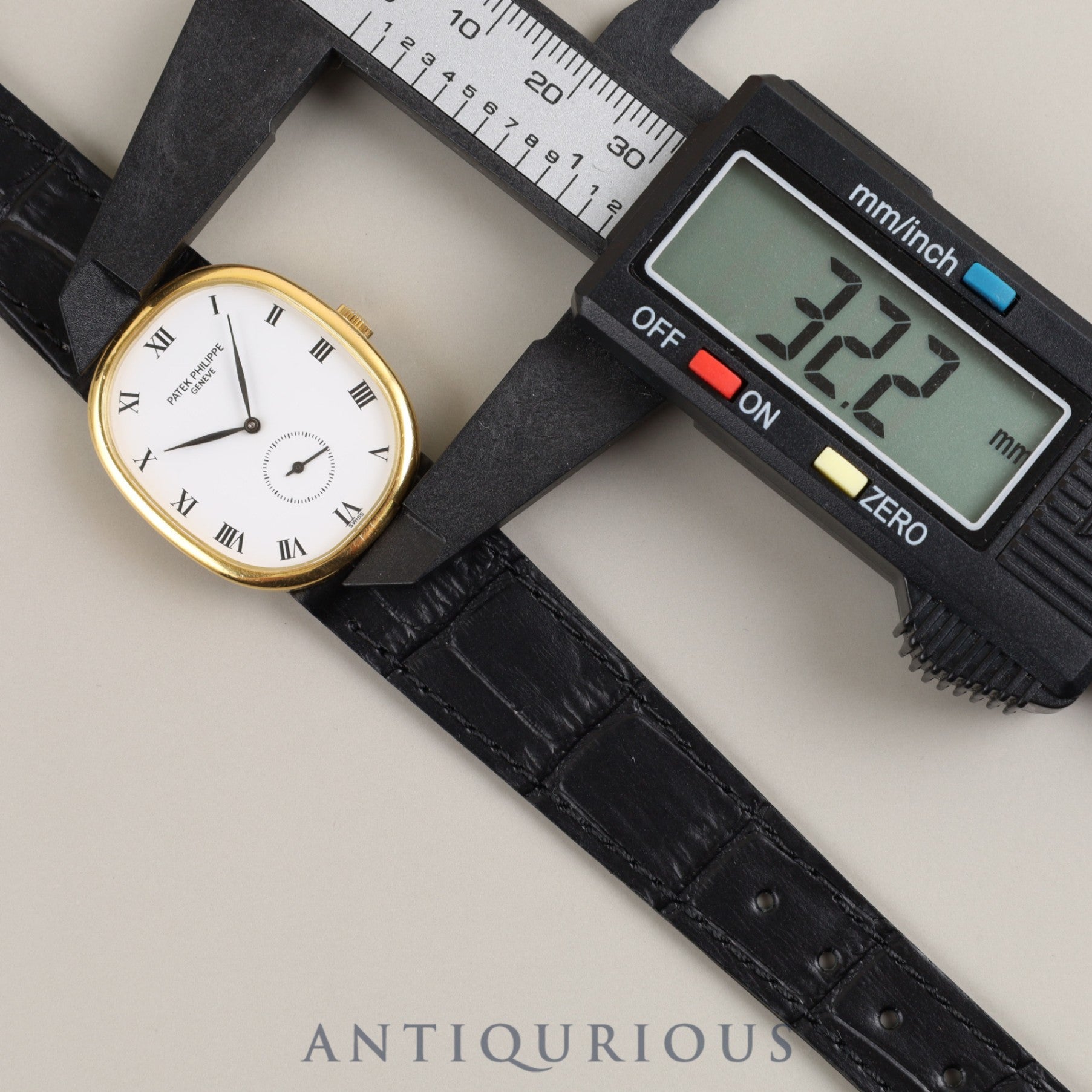 パテック・フィリップ ゴールデンエリプス 3948J 手巻き Cal.215 750 革 純正尾錠(750)ホワイトローマン文字盤 箱 タグ