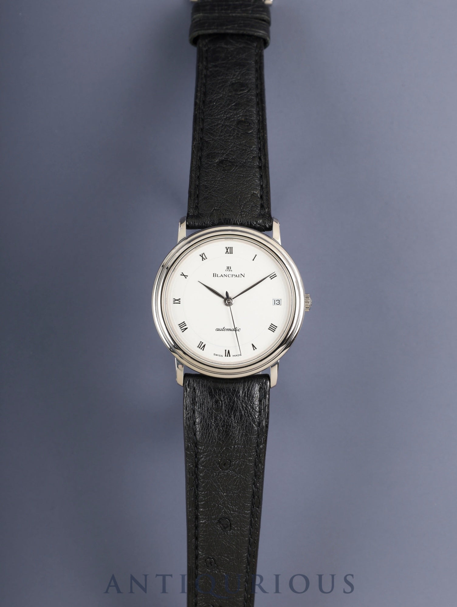 ブランパン ヴィルレ ウルトラスリム 自動巻き Cal.1195 SS 純正革ベルト 純正ピンバックル(SS)ホワイトローマン文字盤 オーバーホール済み