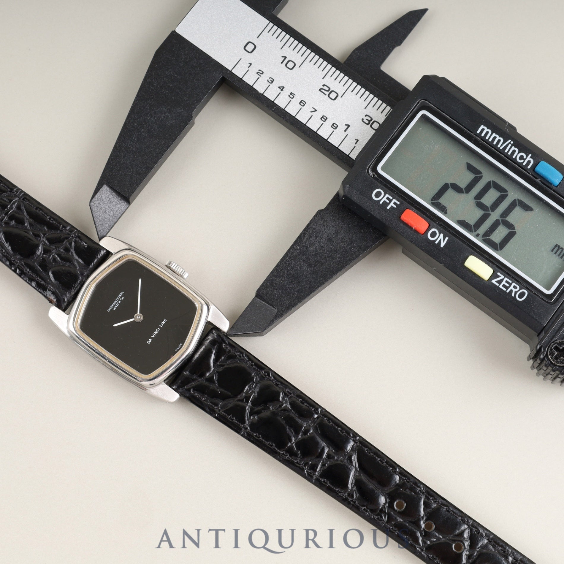 アイダブリュシー ダヴィンチライン 手巻き Cal.- SS 革 純正尾錠(SS)ブラック文字盤 オーバーホール済み