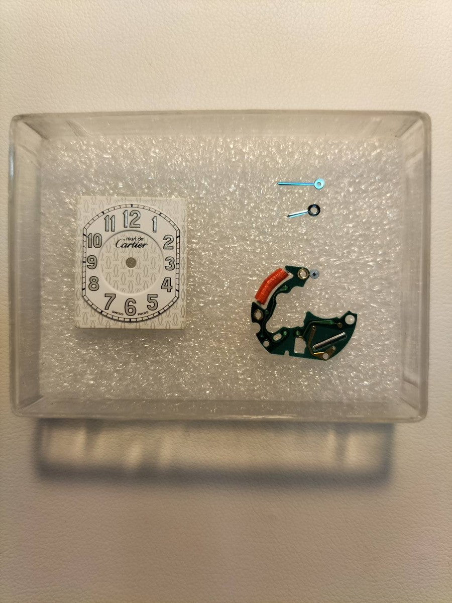 カルティエ マストタンク MM 2415 クォーツ Cal.057 SV925 革 純正Dバックル テレフォンダイヤル文字盤(SWISS MADE表記) 1990年頃~2004年頃 箱 オーバーホール済み