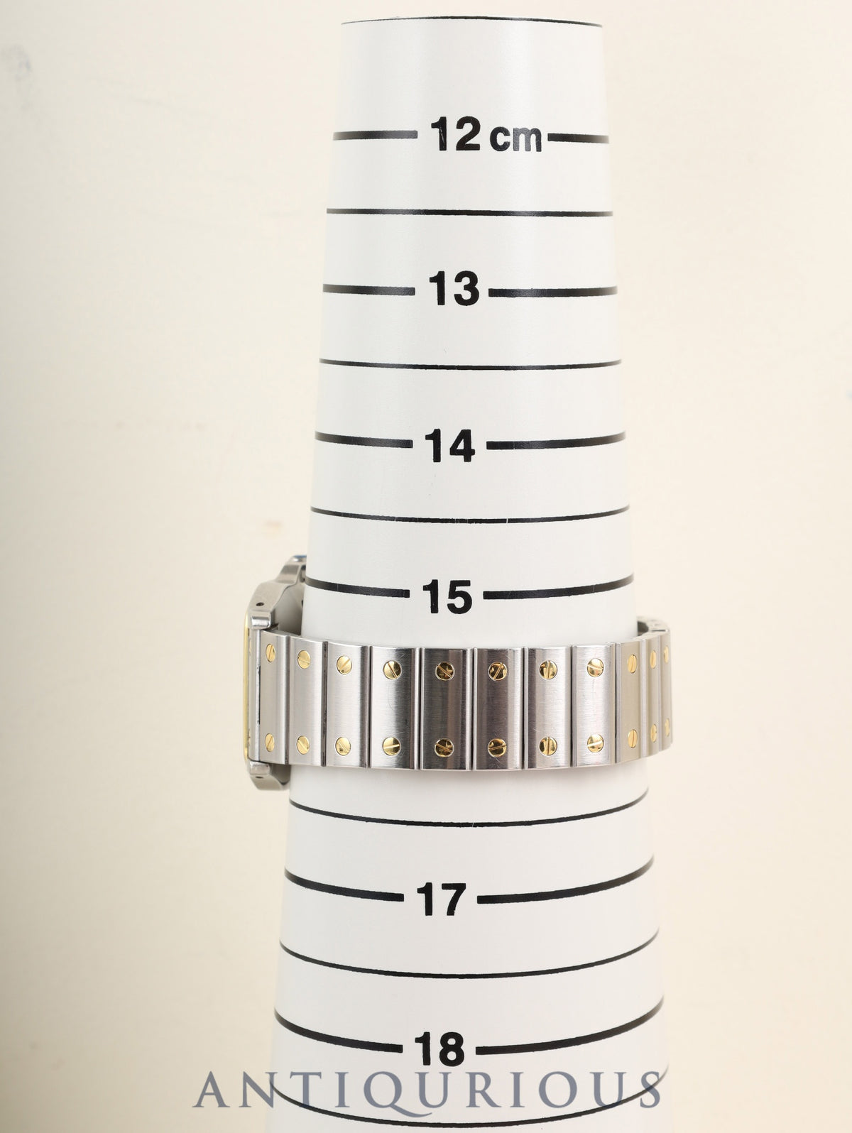 カルティエ サントス カレ LM 2961 自動巻き Cal.ETA2671 SS/YG SS/YG ホワイトローマン文字盤(SWISS表記)箱 冊子 国際永久保証書(1981年 / 個人名記載あり) カルティエ修理明細(2000年)オーバーホール済み