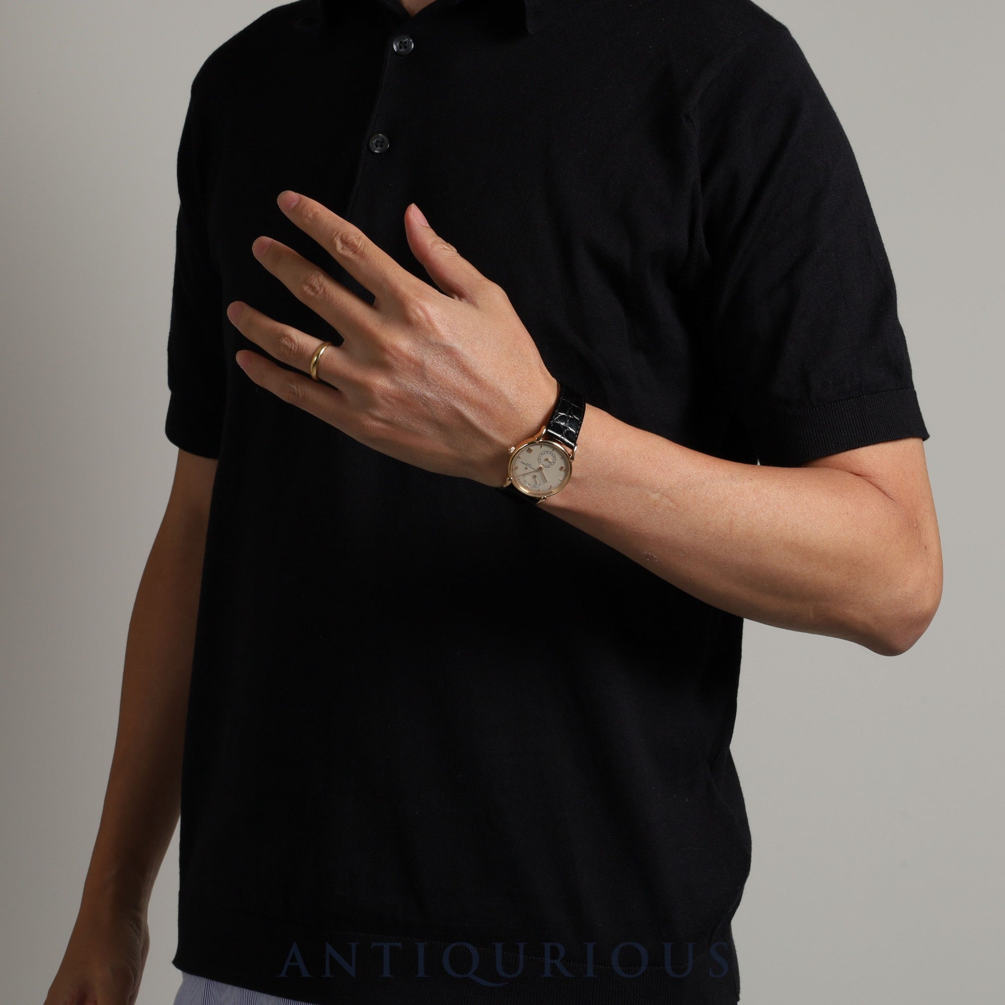 Vacheron Constantin Tour de Ile 48100/000R-3 Automatic Caliber 1190 750PG Leather Strap with Genuine Buckle (750PG) Ivory Dial Overhauled