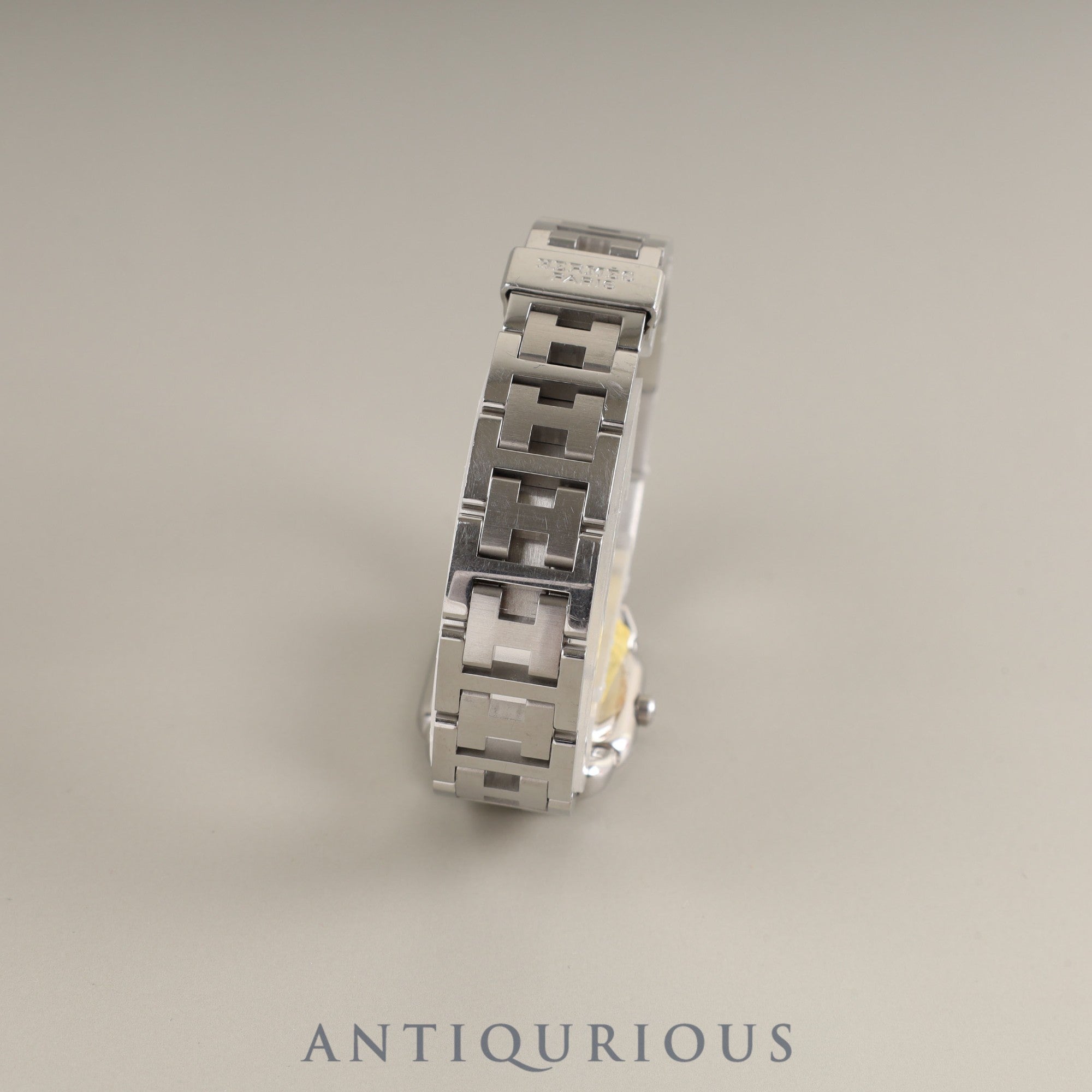 Hermes Rally RA1.210.231 / 3777 Quartz Cal.976.001 SS SS Gray Dial Box Booklet Warranty (1999) Overhauled