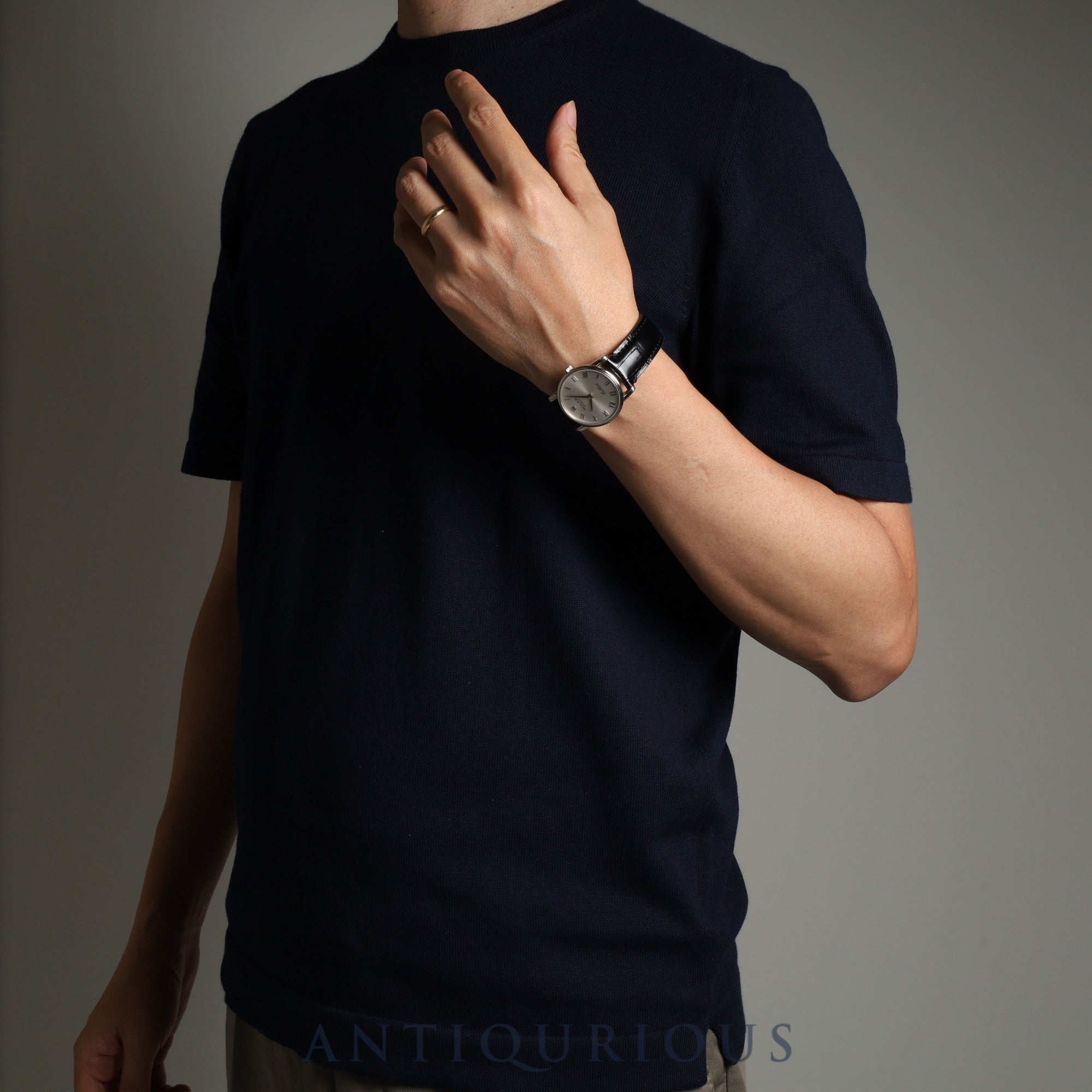 ロレックス チェリーニ 5116 手巻き Cal.1602 WG 革 純正尾錠(750)シルバー文字盤 M番(2007~2008年)