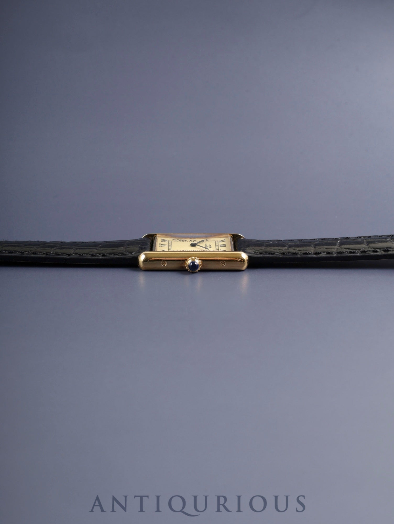 カルティエ マストタンク LM W1002753 / 590005 クォーツ Cal.690 SV925 革 純正ピンバックル(GP)アイボリーローマン文字盤(SWISS MADE表記)オーバーホール済み