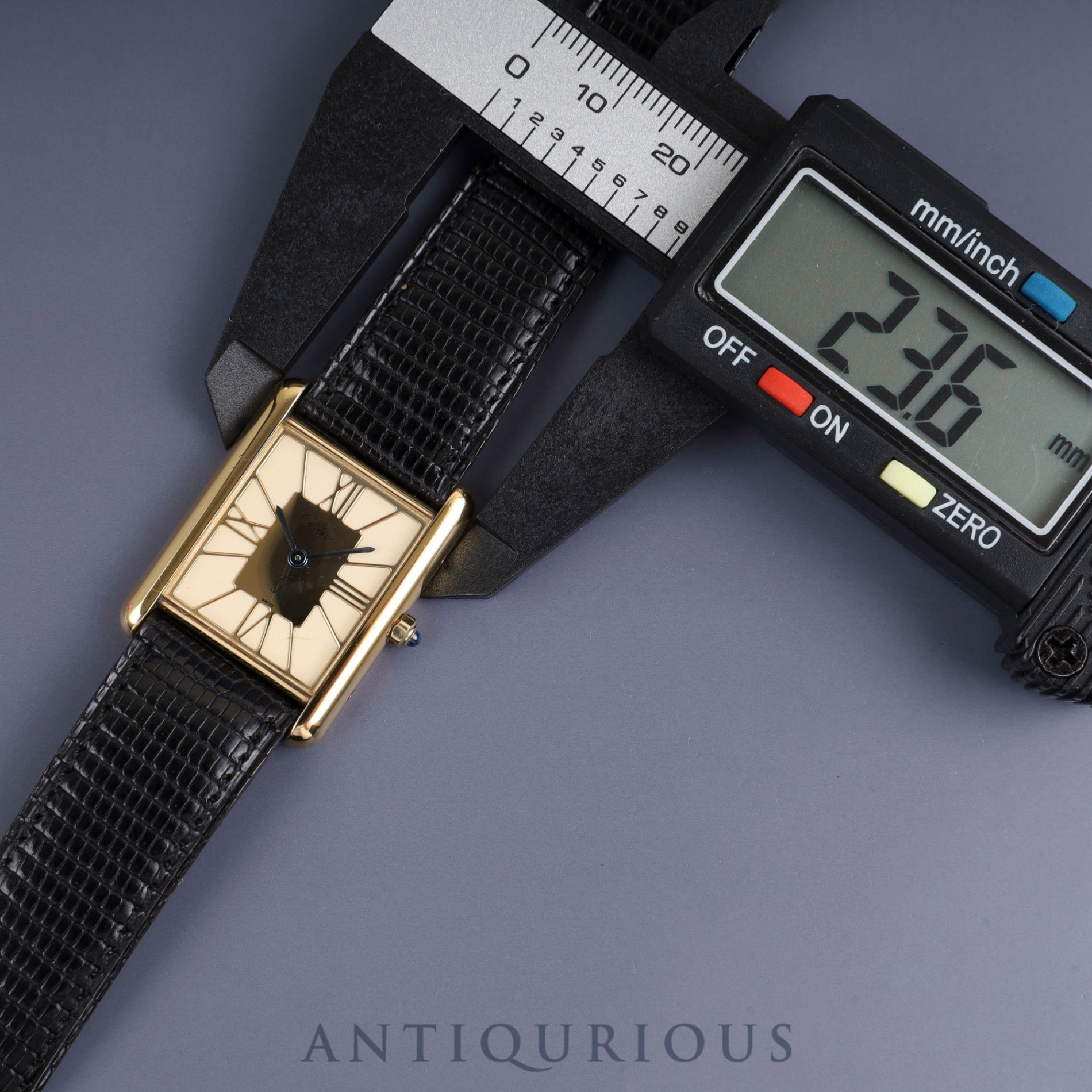 カルティエ マストタンク LM 6 81006 クォーツ Cal.81 SV925 純正革ベルト(使用感あり)純正尾錠(GP) クロワゾネ文字盤 オーバーホール済み