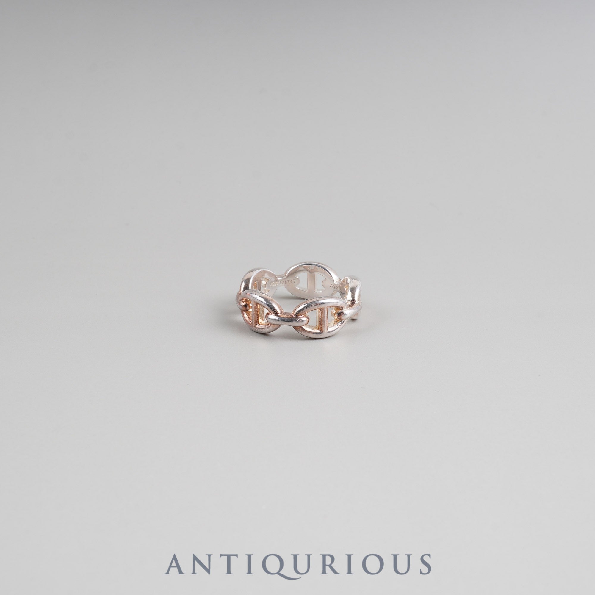 エルメス リング シェーヌダンクル アンシェネ PM SV925 #53 箱 冊子 保証書(2022年) カード 22年刻