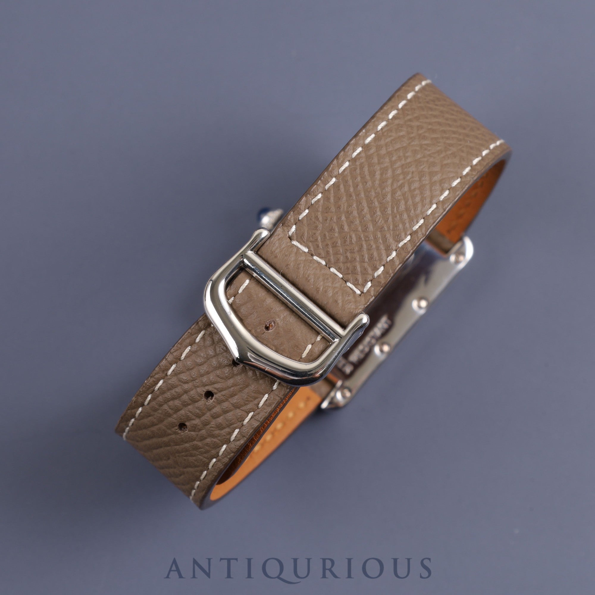 Cartier Must Tank GM W1014154 / 2414 Quartz SV925 Leather Genuine Buckle Telephone CC Dial Face Box