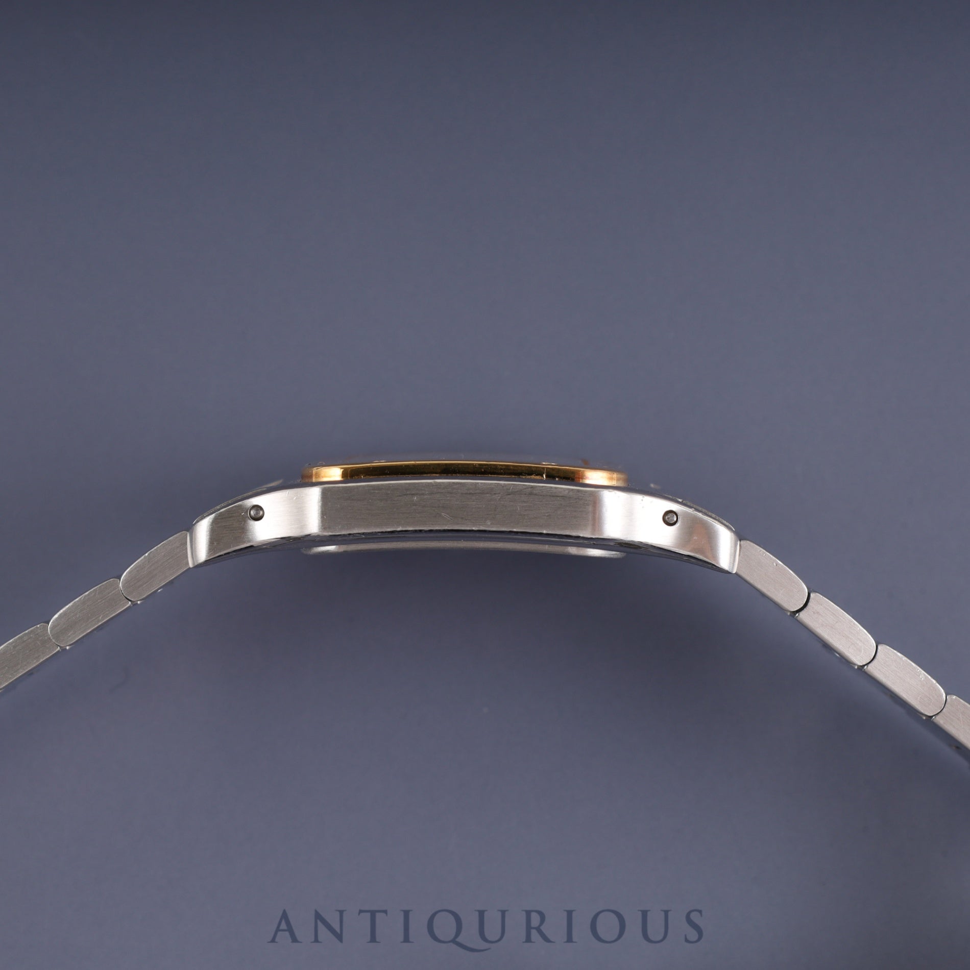 Cartier Santos Galbee LM W20011C4 / 1566 Quartz Caliber 687 Stainless Steel/Yellow Gold Ivory Roman Dial Overhauled