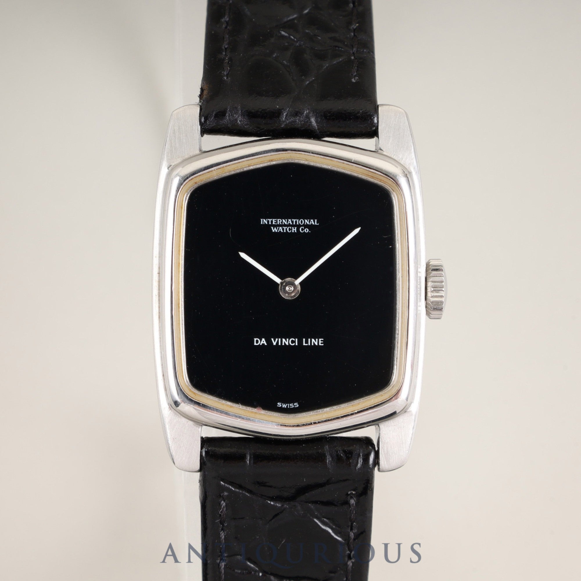 アイダブリュシー ダヴィンチライン 手巻き Cal.- SS 革 純正尾錠(SS)ブラック文字盤 オーバーホール済み