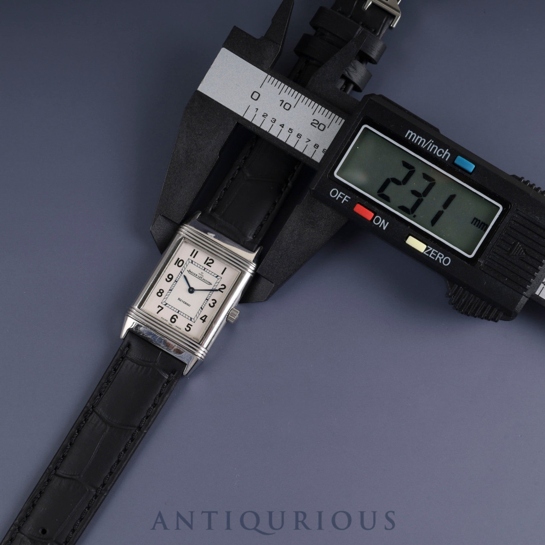 ジャガー・ルクルト レベルソ クラシック Q2508412 / 252.8.86 SS 手巻き Cal.846/1 SS 革 純正バックル(SS) シルバーアラビア文字盤(裏彫りあり)冊子 保証書(2011年) オーバーホール済み