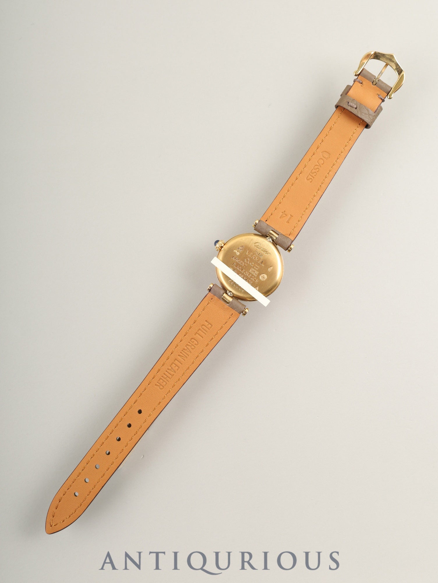 カルティエ マスト ヴァンドーム VLC SM 590004 クォーツ Cal.90 SV925 革 純正尾錠(GP)フロントトリニティ文字盤 オーバーホール済み