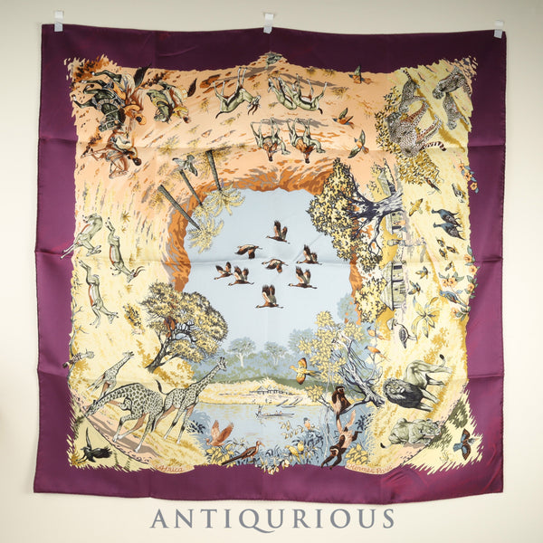 エルメス スカーフ カレ90 アフリカ SILK100% 箱