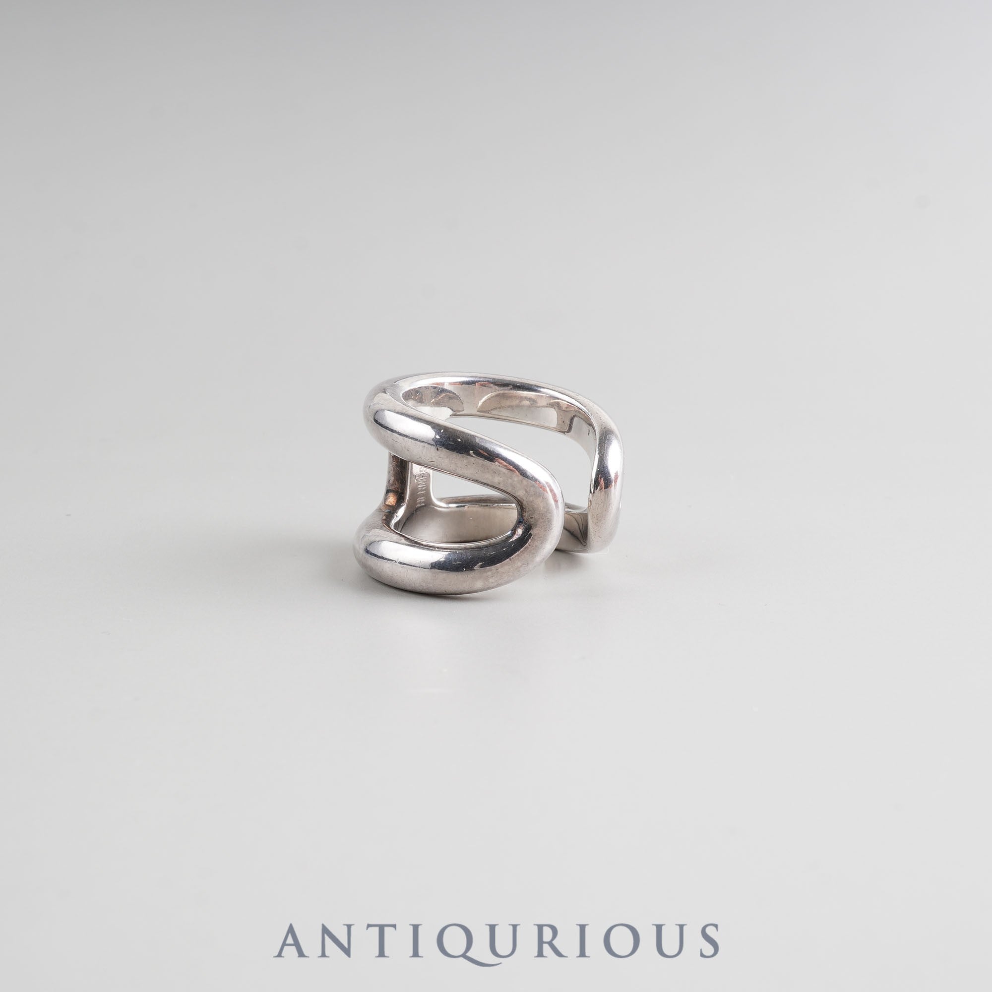 Hermes Ring Osmos GM SV925 53 Size 13 Old Engraving