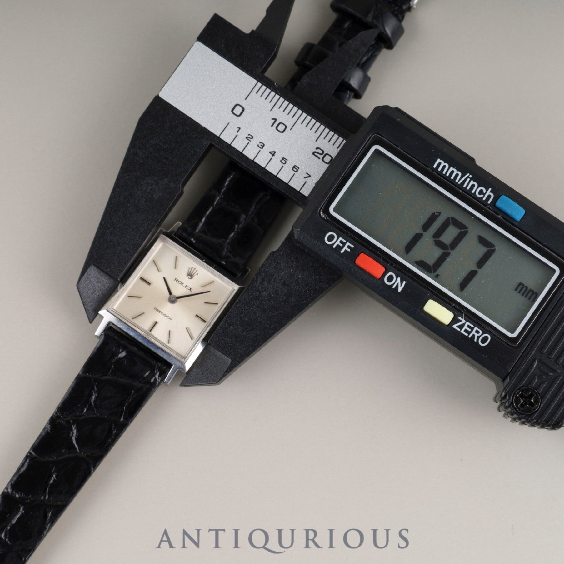 Rolex Precision 2611, manual winding, Cal. 1400, stainless steel, leather, genuine stainless steel buckle, silver dial, No. 41 (1974) *Overhauled