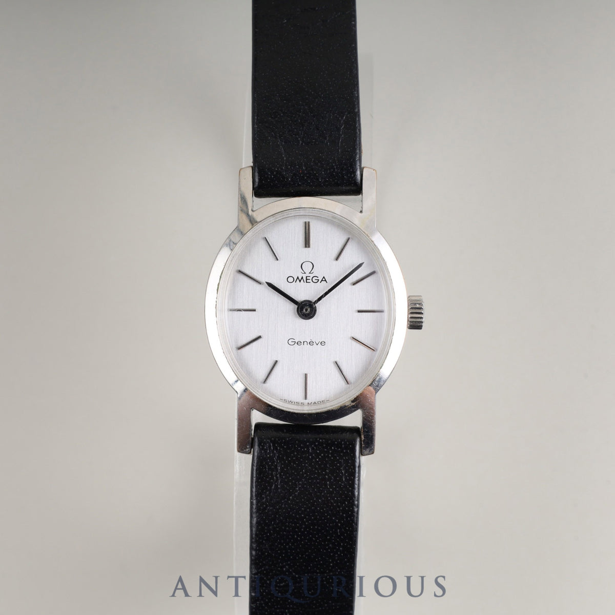 Omega Geneva 5110411 Manual winding SS Genuine leather strap Genuine buckle (SS) Silver dial Overhauled