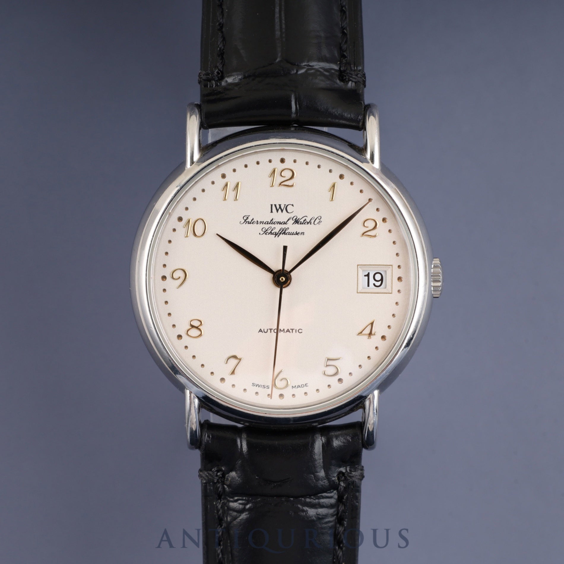 IWC ポートフィノ IW351323 自動巻き Cal.- SS 革 純正尾錠(SS)シルバーアラビア文字盤 オーバーホール済み