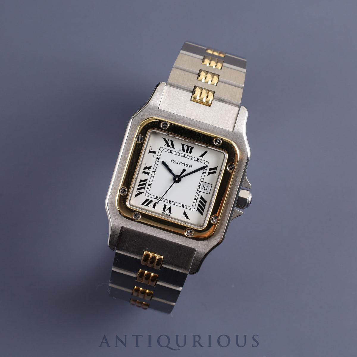 Cartier Santos Carre LM 81036283 Automatic Stainless Steel/Yellow Gold White Dial Overhauled