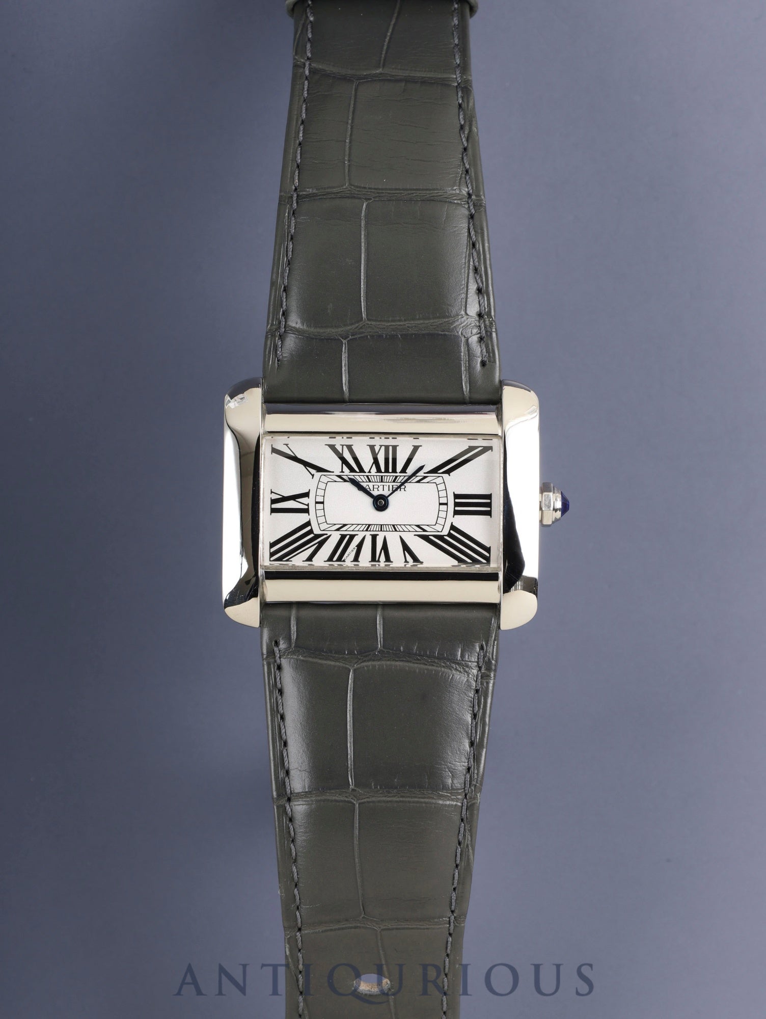 カルティエ タンク ディヴァン LM W6300655 / 2600 クォーツ Cal.690 SS 純正革ベルト 純正ピンバックル(SS) シルバーローマン文字盤 オーバーホール済み