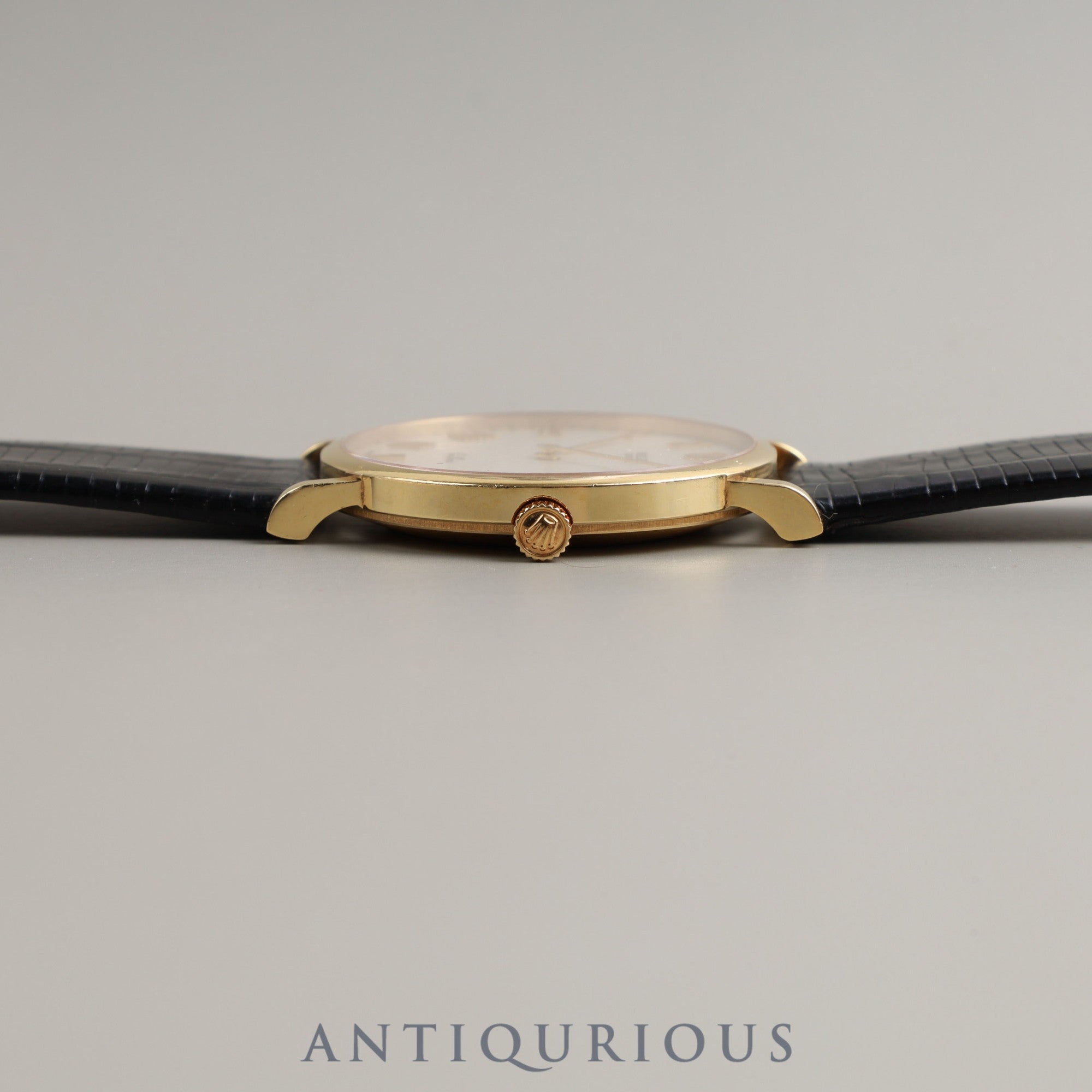 ロレックス チェリーニ 5112 手巻き Cal.1601 18KYG 革 純正尾錠(750)アイボリーローマン コンピューター文字盤 N番 1991年