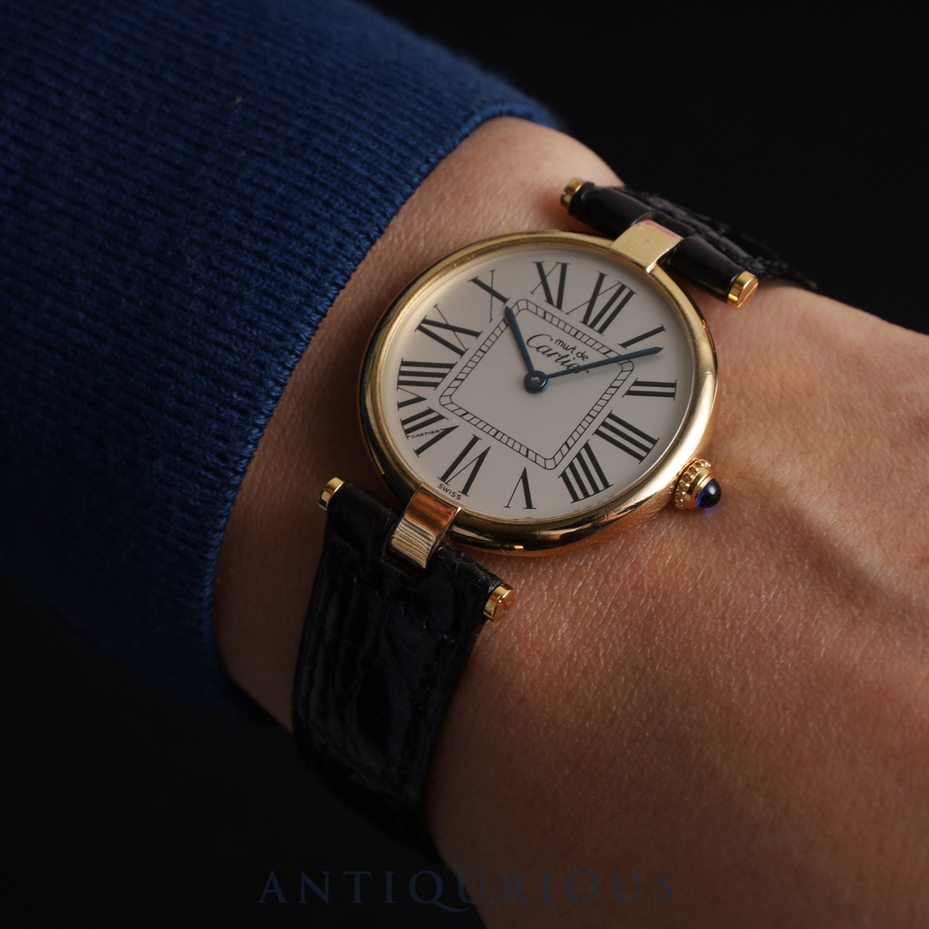 Cartier Must Vendome 590003 / W1005454 Quartz Cal.690 SV925 Genuine leather strap Genuine D buckle (GP) Opalan dial Overhauled