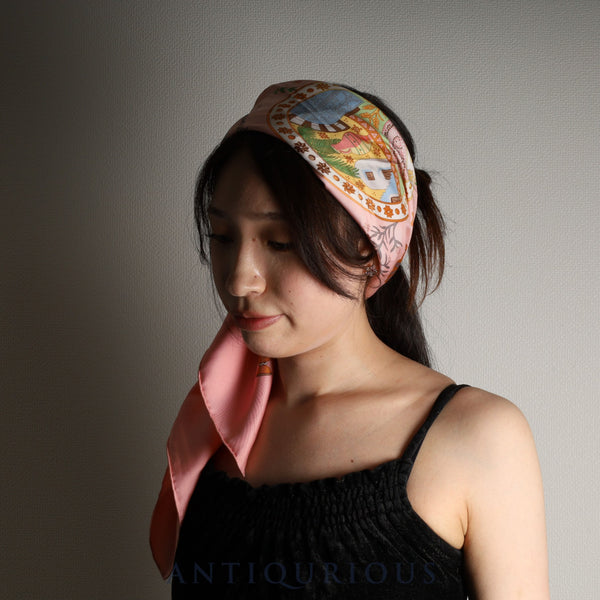 エルメス スカーフ カレ90 地中海の港町 SILK100%