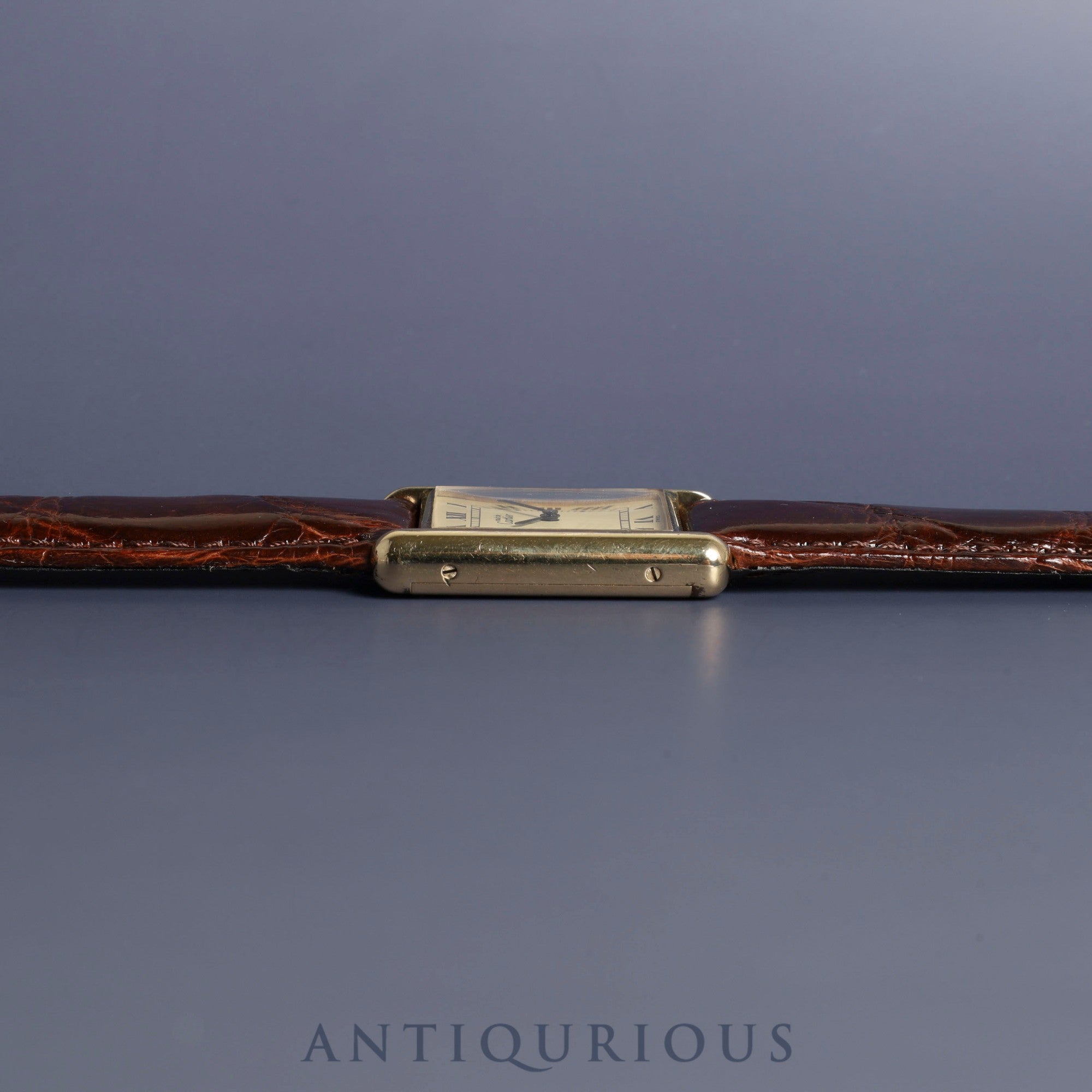 Cartier Must Tank LM Manual winding Cal.78-1 Leather Genuine buckle (GP) Ivory Roman dial Overhauled